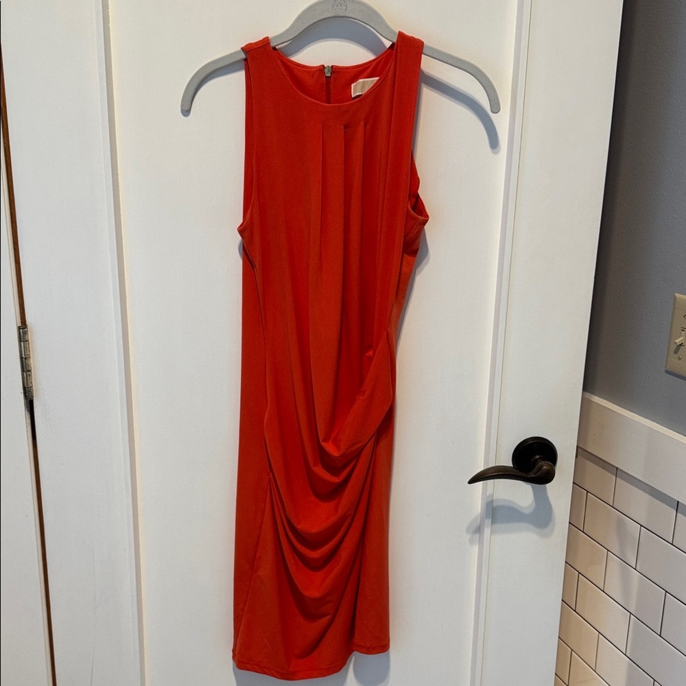 Michael Kors xxs orange flattering dress.